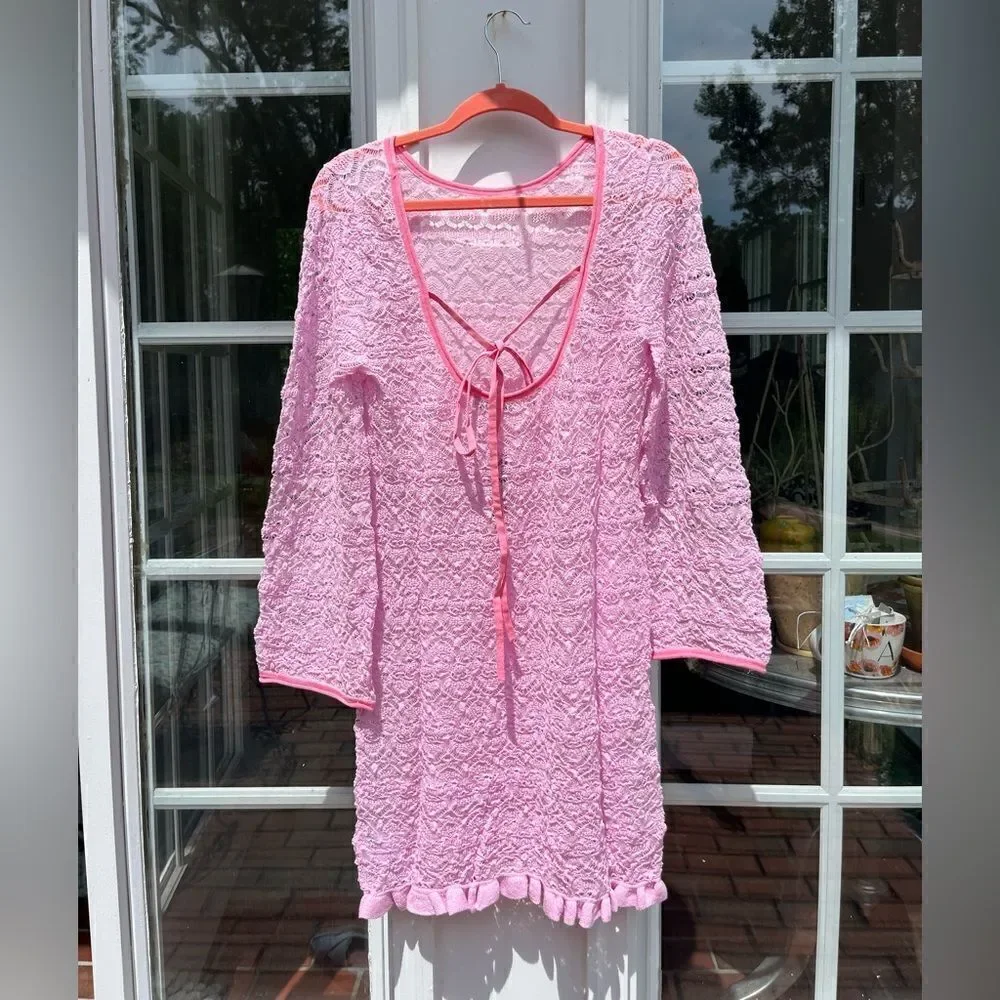 J Crew Limited Edition Open-Back Lace Mini Sweater Dress NWT